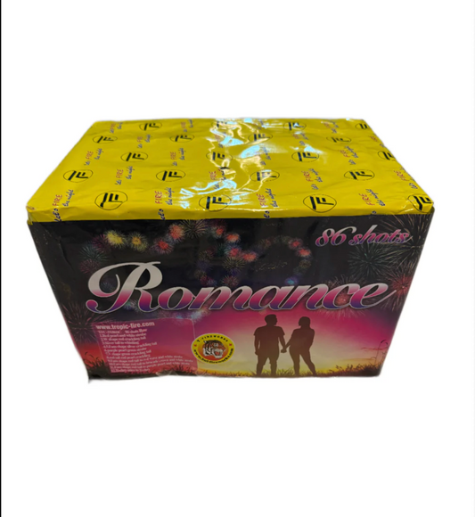 Baterie de artificii 86 focuri Tropic Romance calibru 16 mm