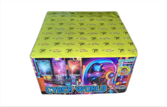 Baterie de artificii 100 focuri calibru 30 mm Cyber World
